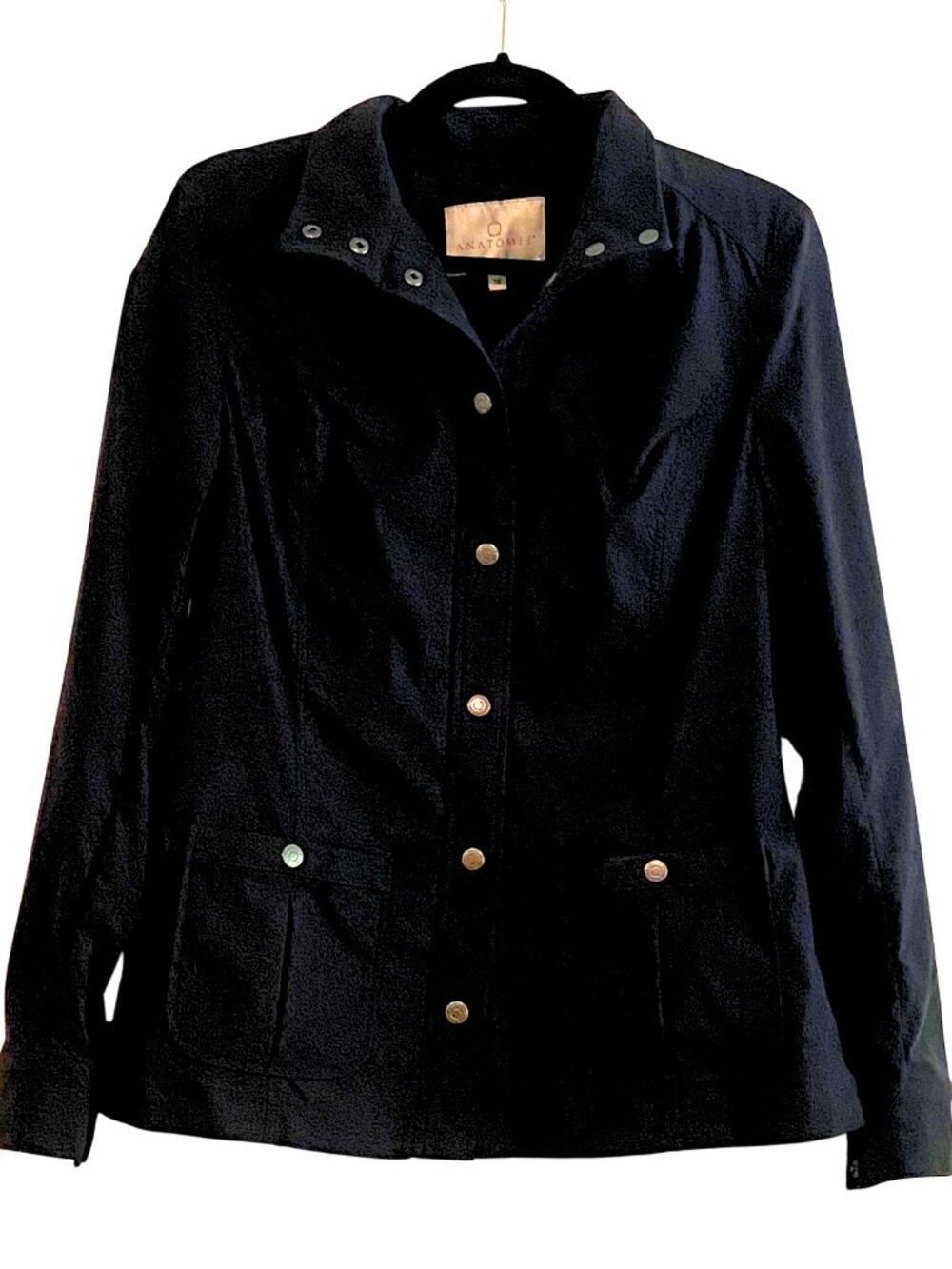 Anatomie Women's Jane Snap Button Jacket Charcoal Gray Windbreaker Travel Sz M - Picture 3 of 11